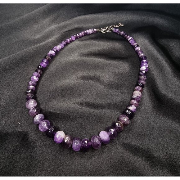 JAY KING 925 Sterling Silver Genuine Amethyst Necklace - Picture 1 of 5